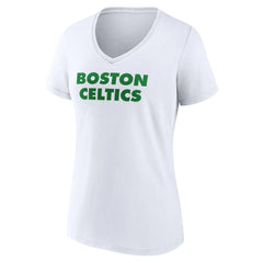 Boston Celtics Women's Wordmark V-Neck T-Shirt