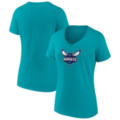 Charlotte Hornets Women's Logo V-Neck T-Shirt
