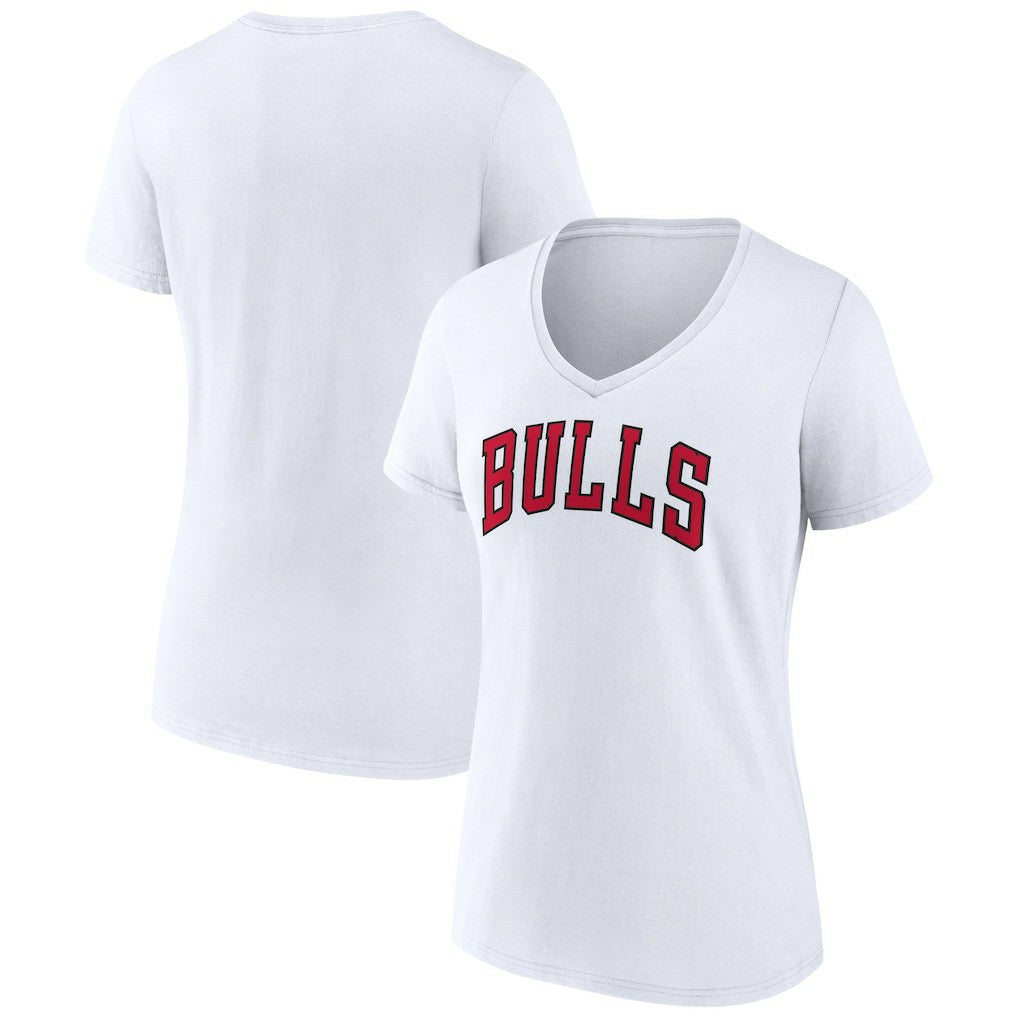 Chicago Bulls Women's Wordmark V-Neck T-Shirt sale