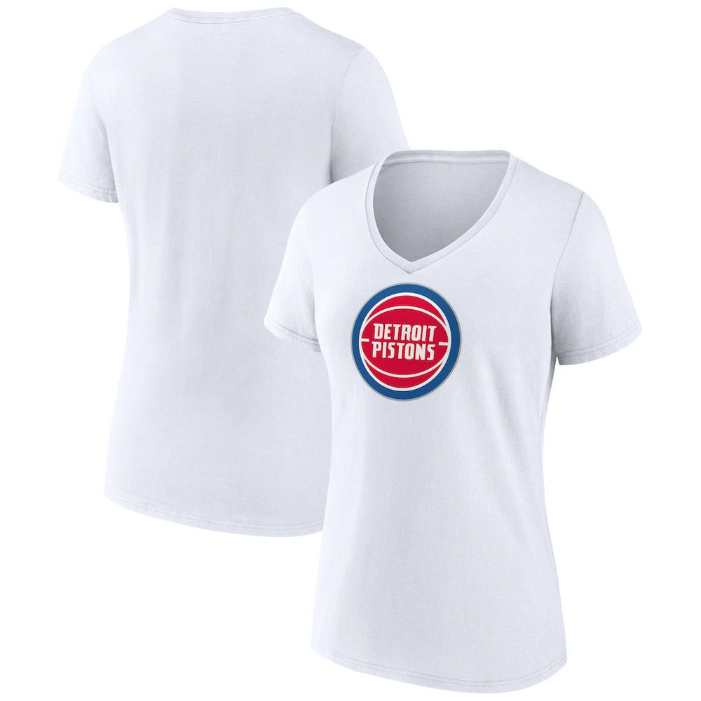 Detroit Pistons Women's Logo V-Neck T-Shirt sale