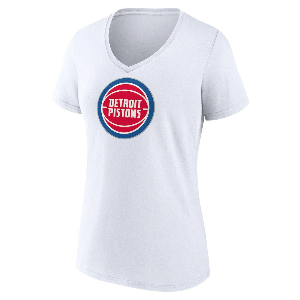 Detroit Pistons Women's Logo V-Neck T-Shirt sale