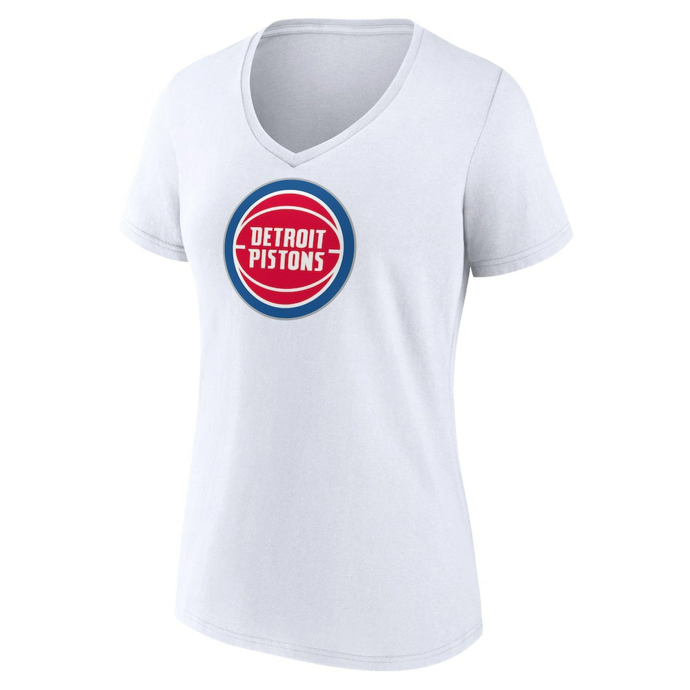Detroit Pistons Women's Logo V-Neck T-Shirt sale