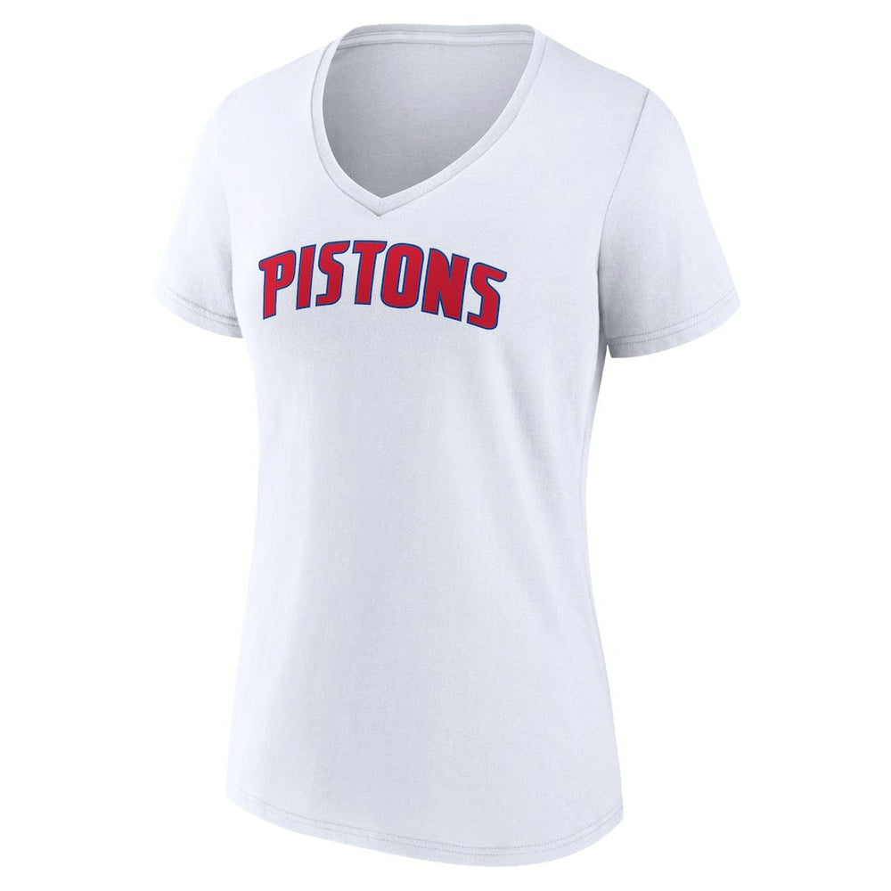 Detroit Pistons Women's Wordmark V-Neck T-Shirt sale
