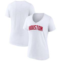 Houston Rockets Women's Wordmark V-Neck T-Shirt
