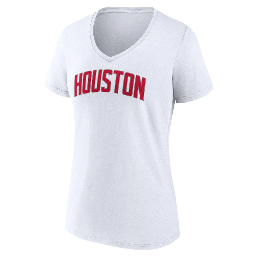 Houston Rockets Women's Wordmark V-Neck T-Shirt