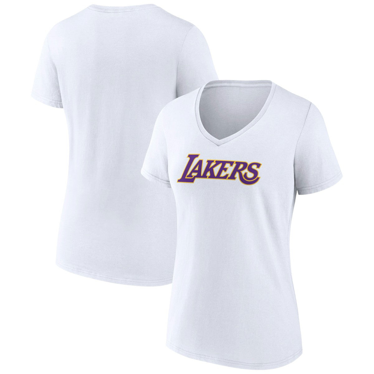 Los Angeles Lakers Women's Wordmark V-Neck T-Shirt