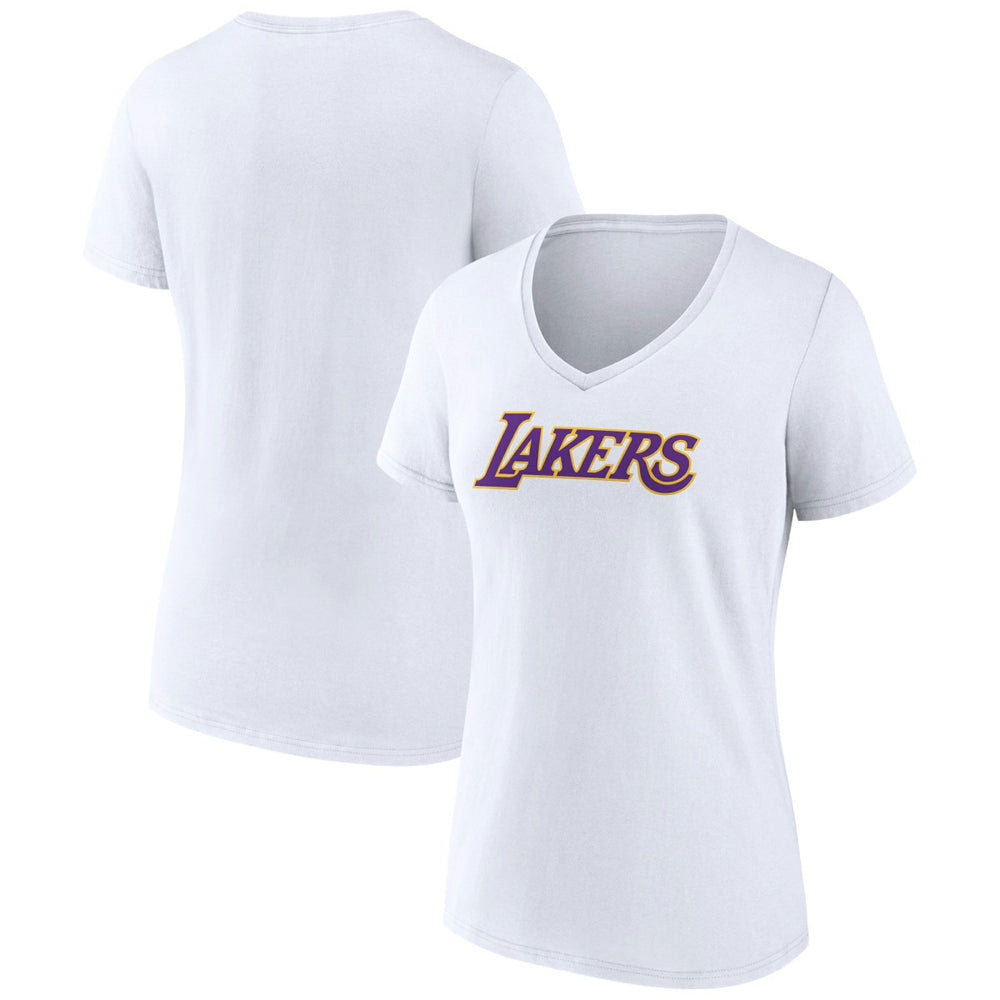 Los Angeles Lakers Women's Wordmark V-Neck T-Shirt