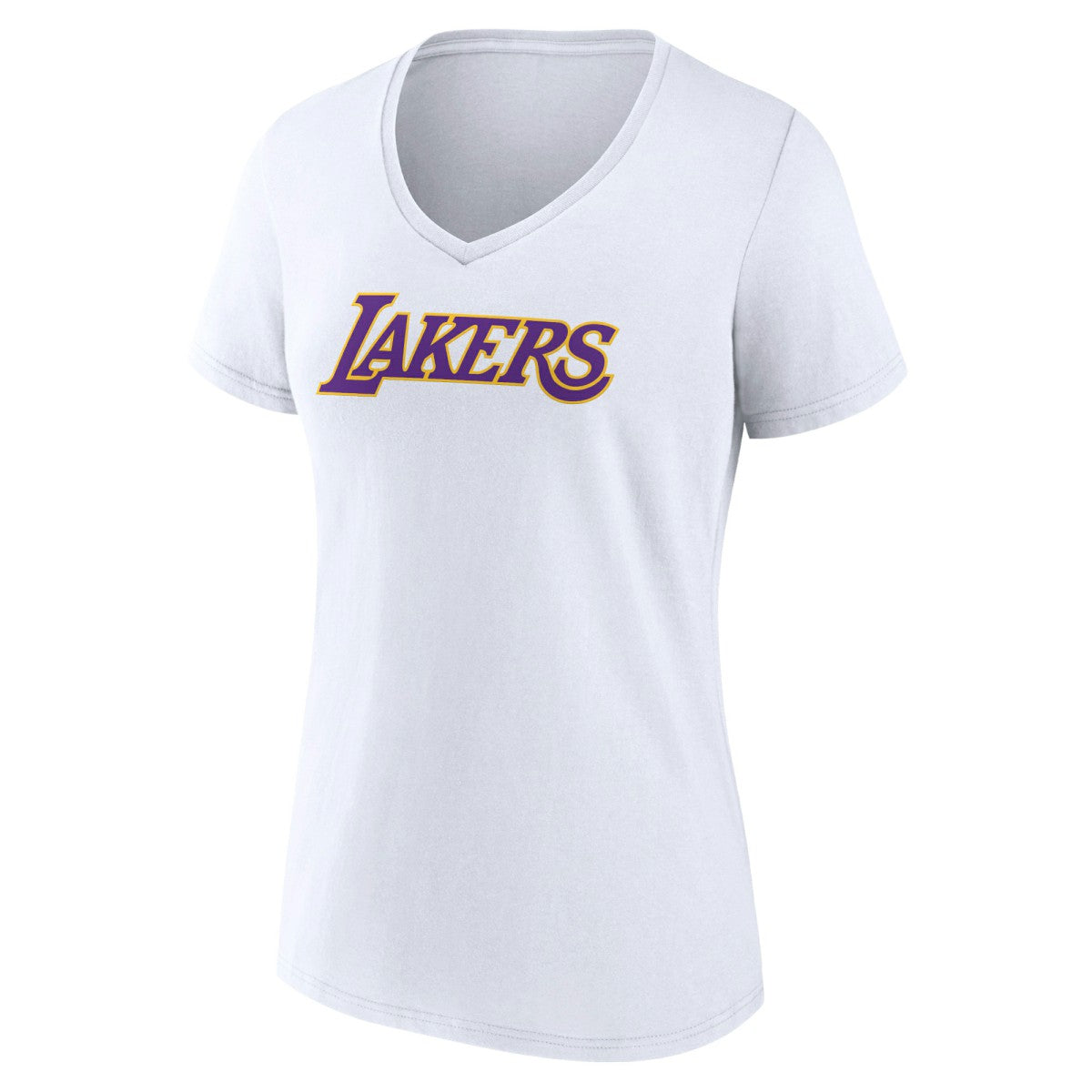 Los Angeles Lakers Women's Wordmark V-Neck T-Shirt