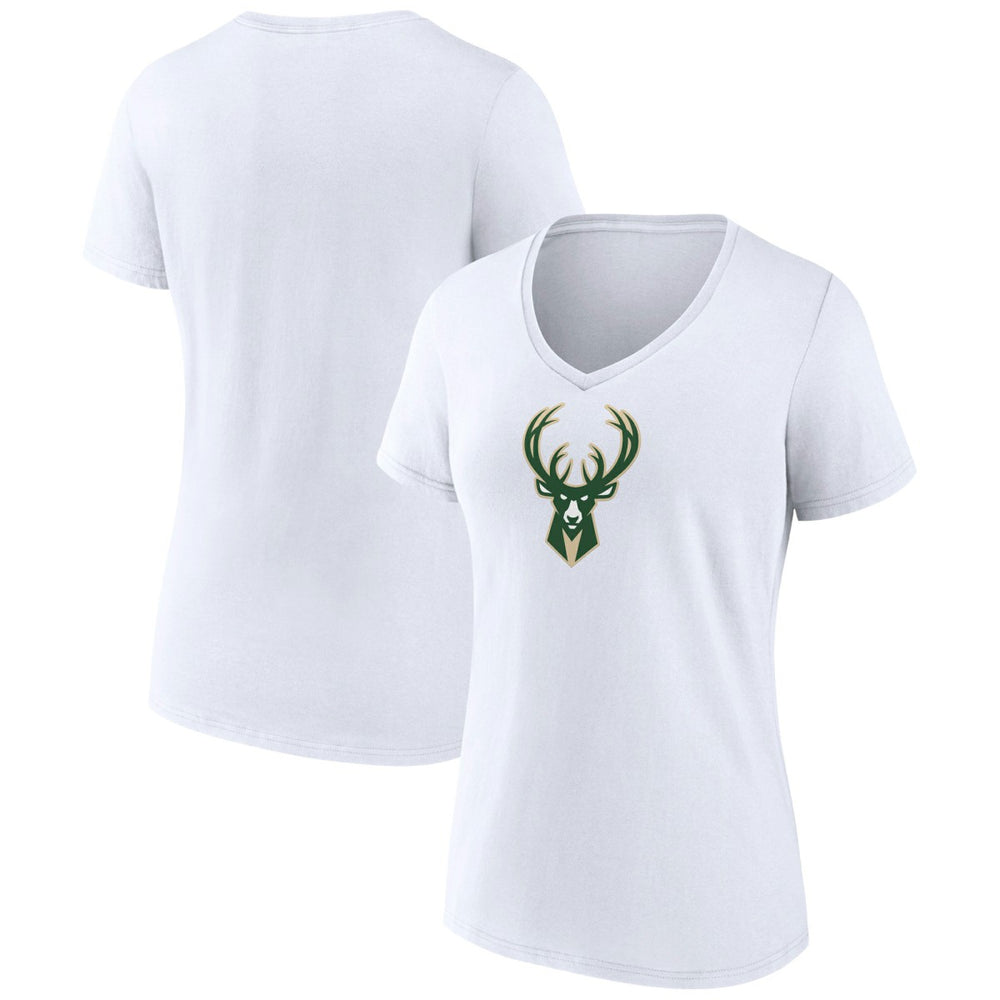 Milwaukee Bucks Women's Logo V-Neck T-Shirt