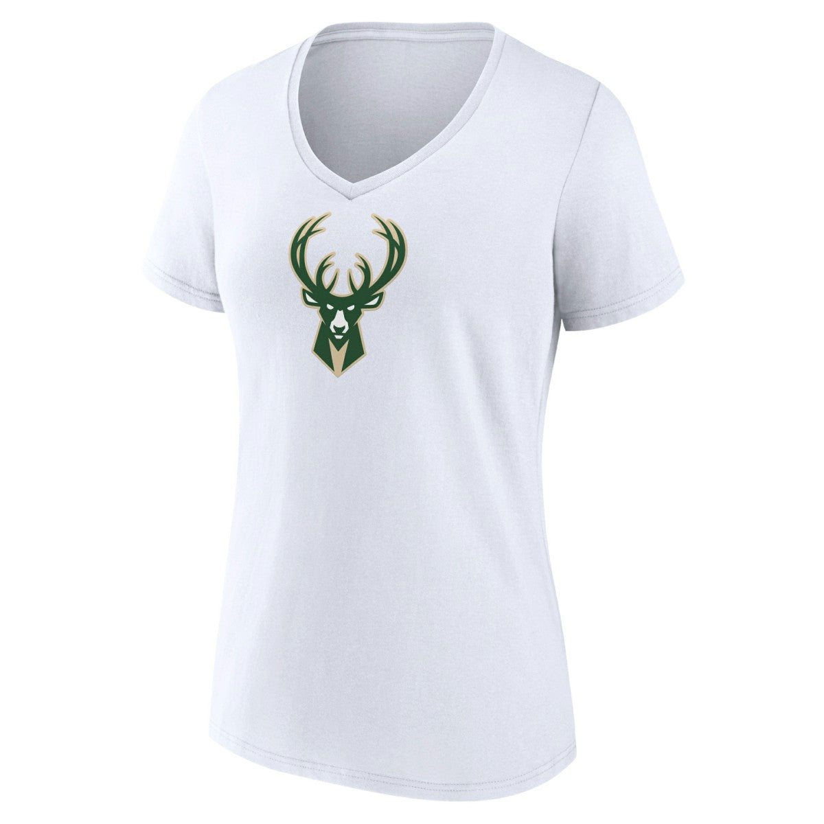 Milwaukee Bucks Women's Logo V-Neck T-Shirt