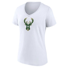 Milwaukee Bucks Women's Logo V-Neck T-Shirt