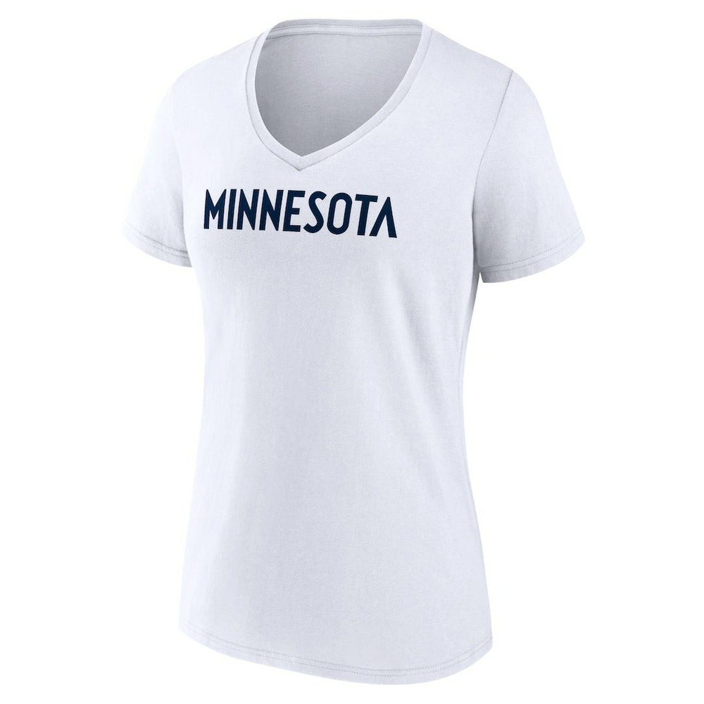 Minnesota Timberwolves Women's Wordmark V-Neck T-Shirt