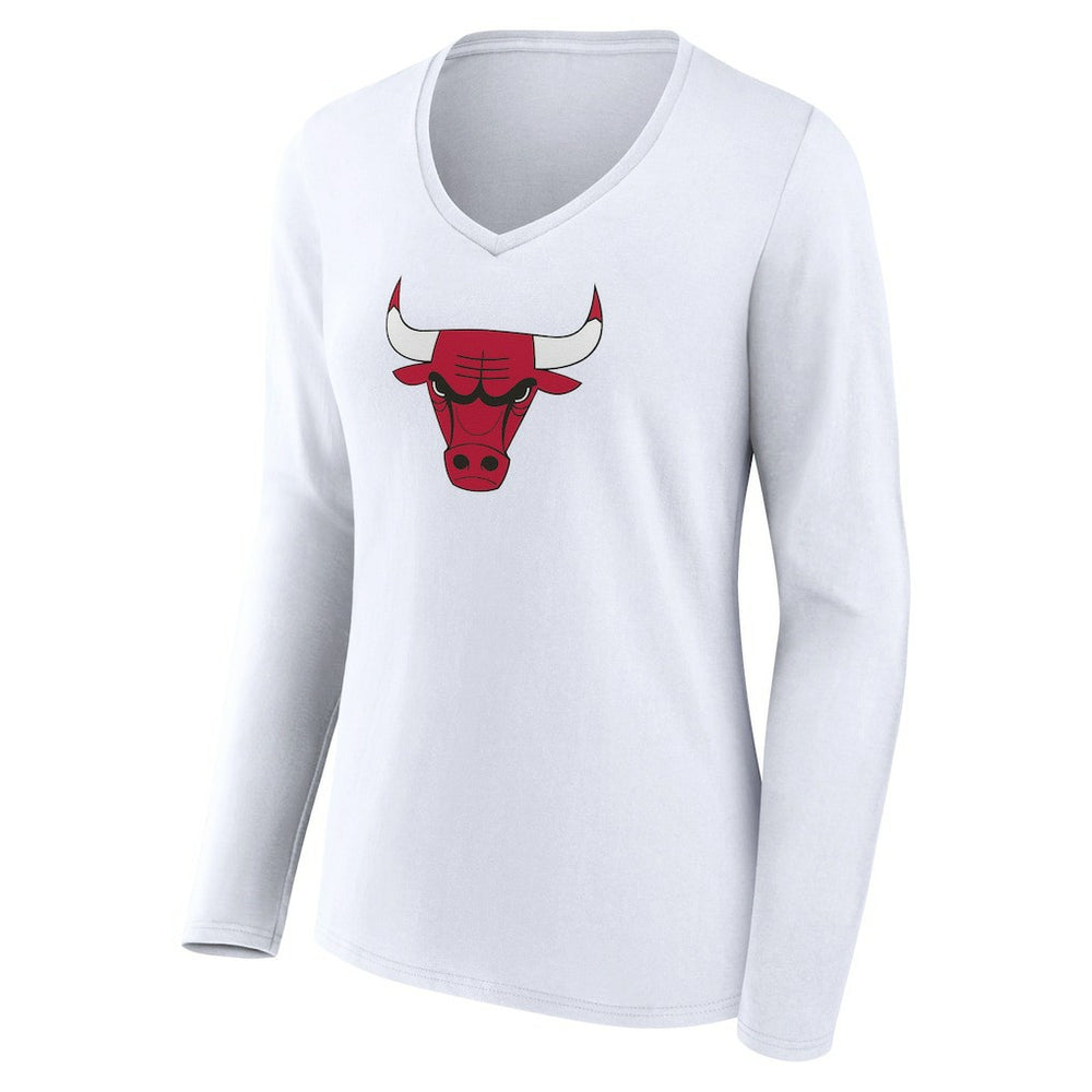 Chicago Bulls Women's Logo Long Sleeve V-Neck T-Shirt sale
