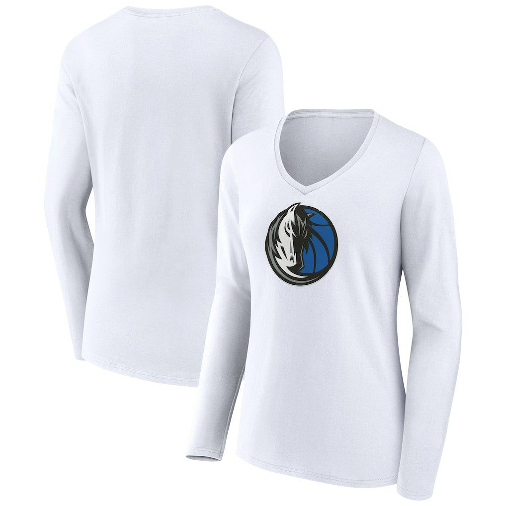 Dallas Mavericks Women's Logo Long Sleeve V-Neck T-Shirt sale