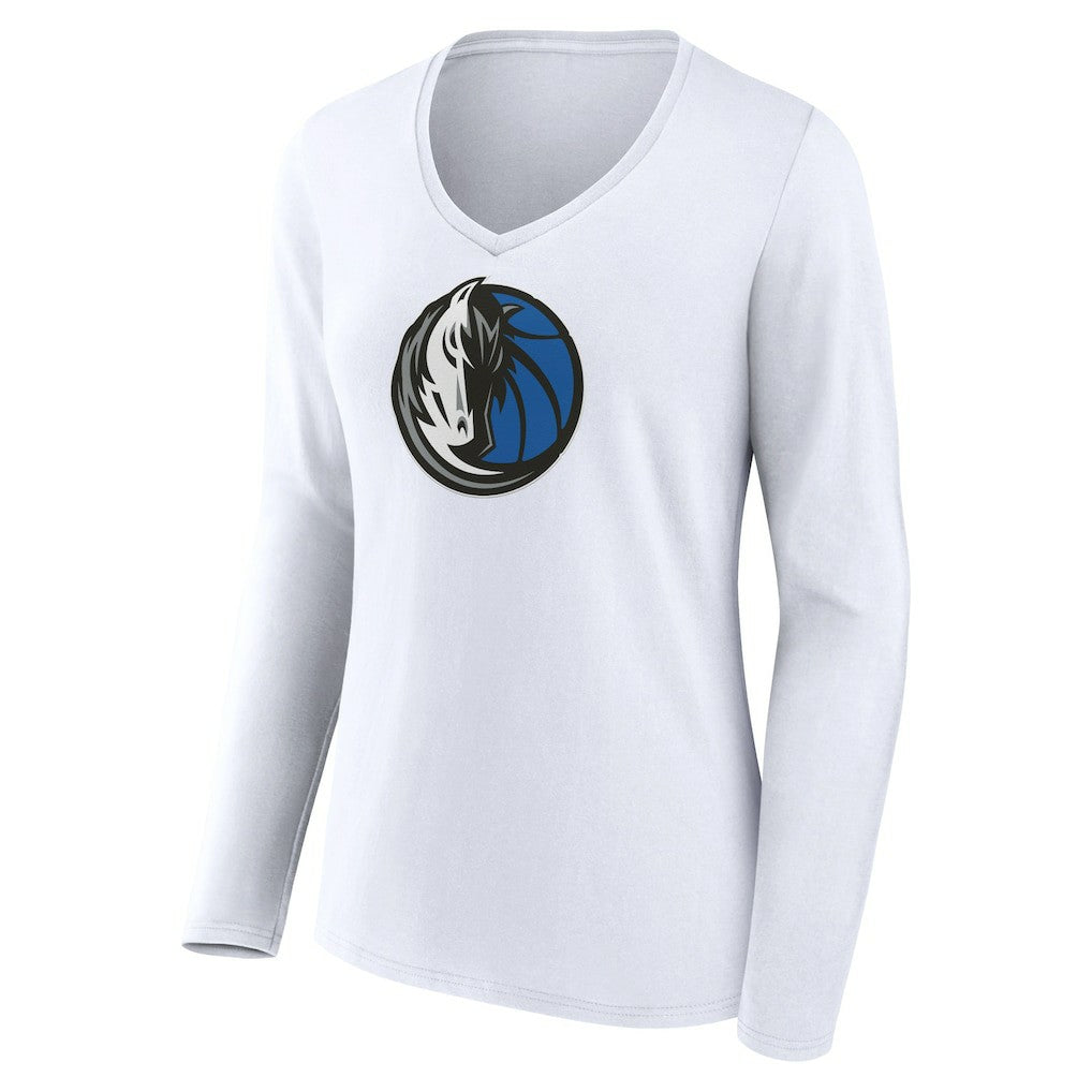 Dallas Mavericks Women's Logo Long Sleeve V-Neck T-Shirt sale