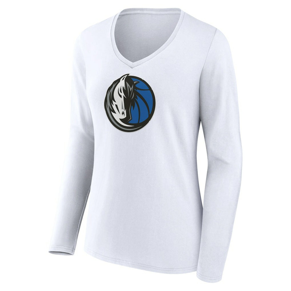 Dallas Mavericks Women's Logo Long Sleeve V-Neck T-Shirt sale