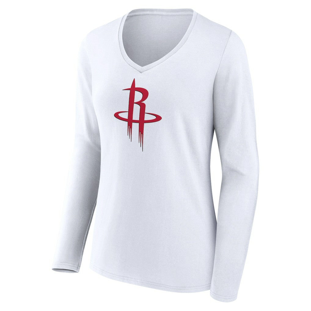 Houston Rockets Women's Logo Long Sleeve V-Neck T-Shirt