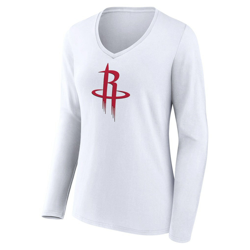 Houston Rockets Women's Logo Long Sleeve V-Neck T-Shirt