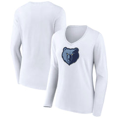 Memphis Grizzlies Women's Logo Long Sleeve V-Neck T-Shirt
