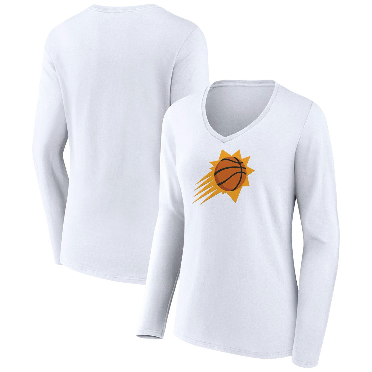 Phoenix Suns Women's Logo Long Sleeve V-Neck T-Shirt