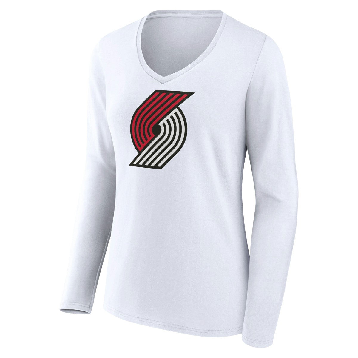 Portland Trail Blazers Women's Logo Long Sleeve V-Neck T-Shirt