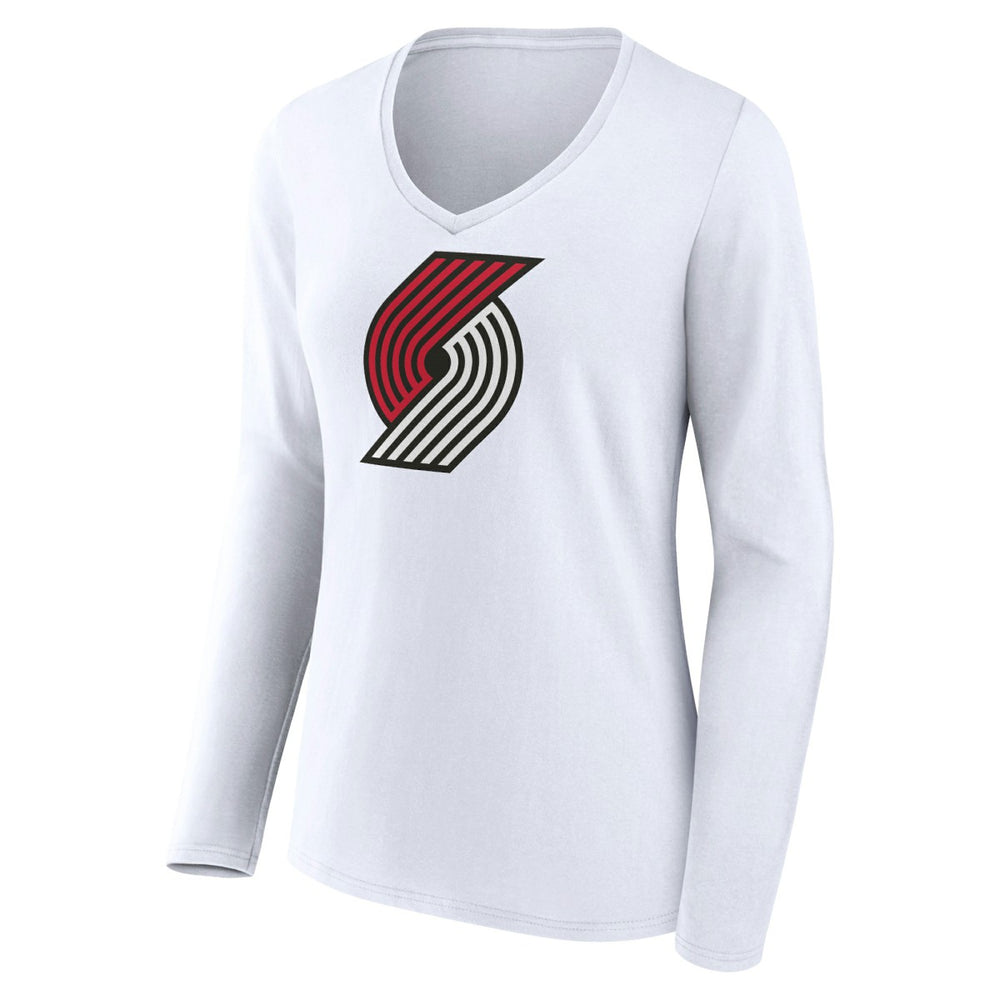 Portland Trail Blazers Women's Logo Long Sleeve V-Neck T-Shirt