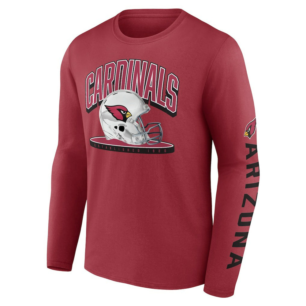 Helmet Platform Long Sleeve T-Shirt - Arizona Cardinals T-shirts