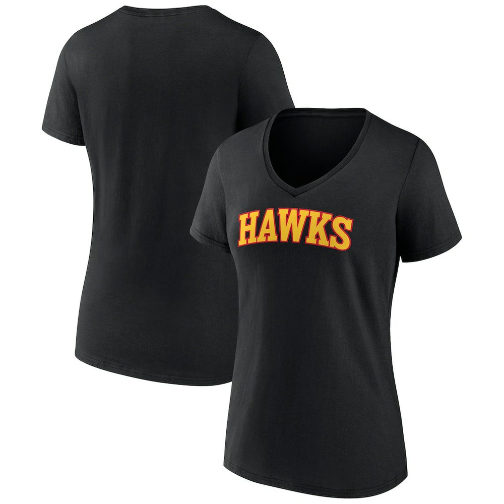 Atlanta Hawks Women's Wordmark V-Neck T-Shirt