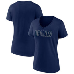 Dallas Mavericks Women's Wordmark V-Neck T-Shirt sale