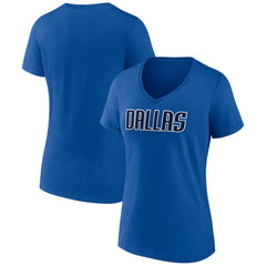 Dallas Mavericks Women's Wordmark V-Neck T-Shirt sale
