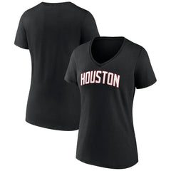 Houston Rockets Women's Wordmark V-Neck T-Shirt