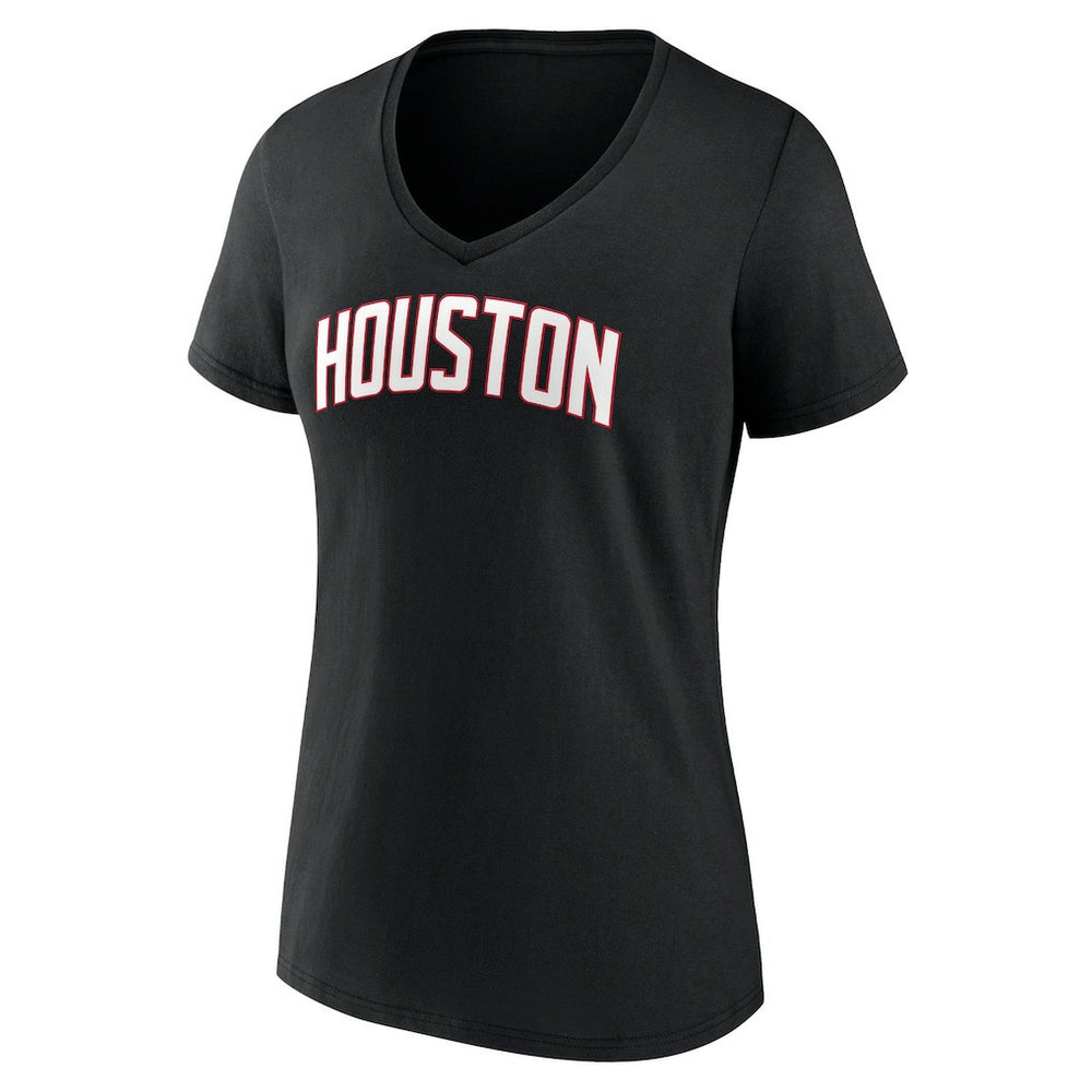 Houston Rockets Women's Wordmark V-Neck T-Shirt