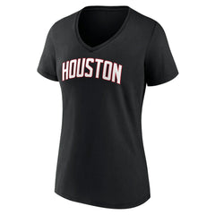 Houston Rockets Women's Wordmark V-Neck T-Shirt