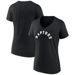 Toronto Raptors Women's Wordmark V-Neck T-Shirt