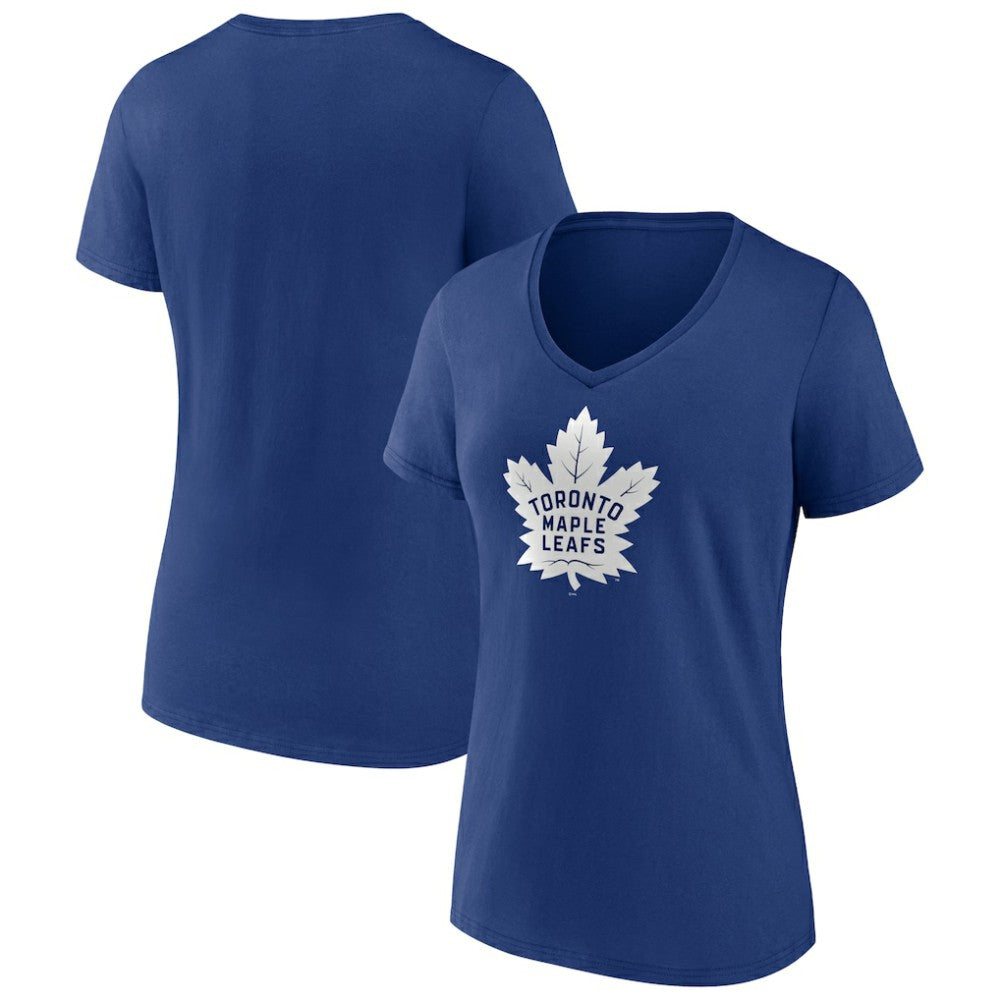 NHL Toronto Maple Leafs Women's Team Logo V-Neck T-Shirt