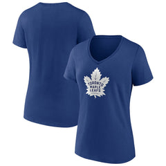 NHL Toronto Maple Leafs Women's Team Logo V-Neck T-Shirt