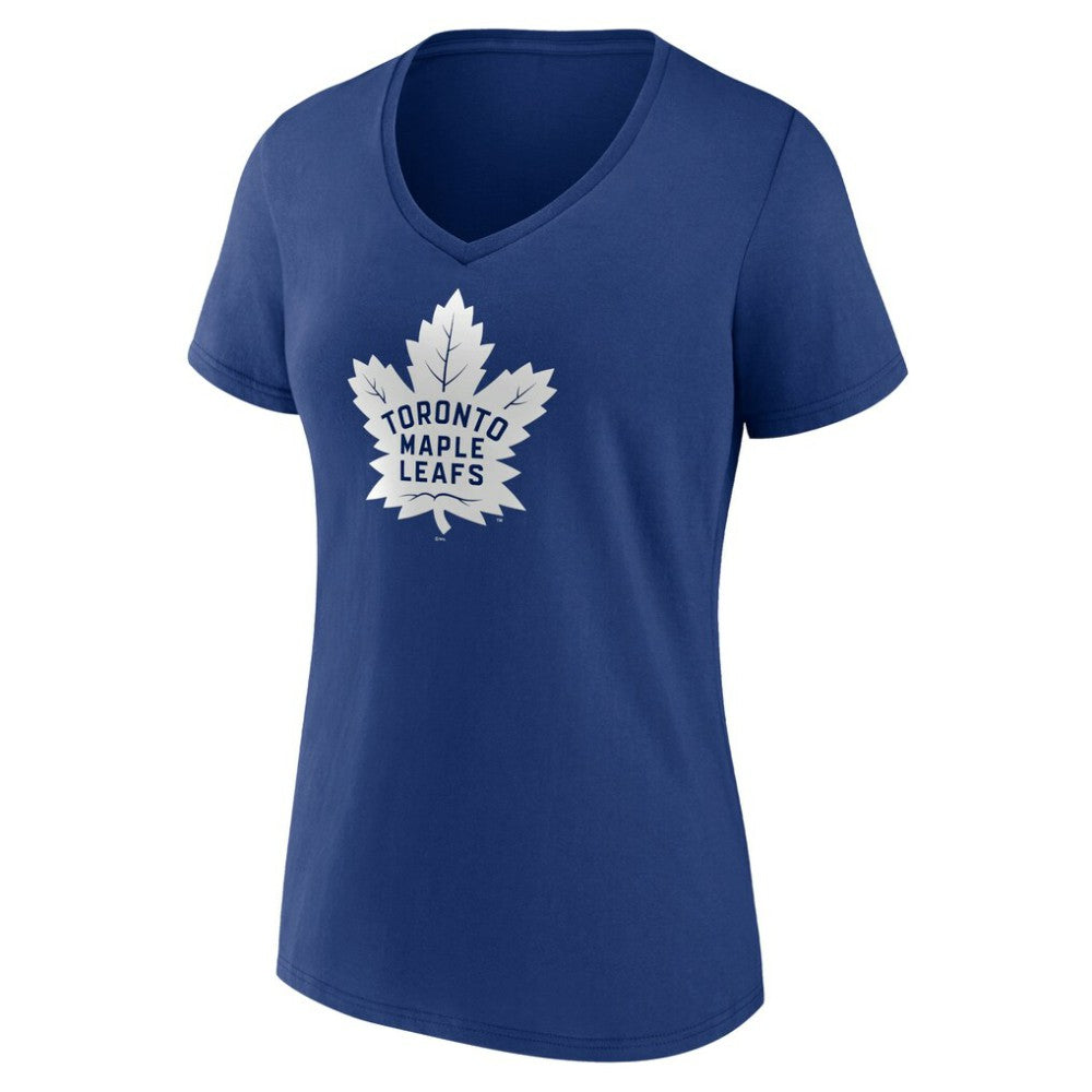 NHL Toronto Maple Leafs Women's Team Logo V-Neck T-Shirt