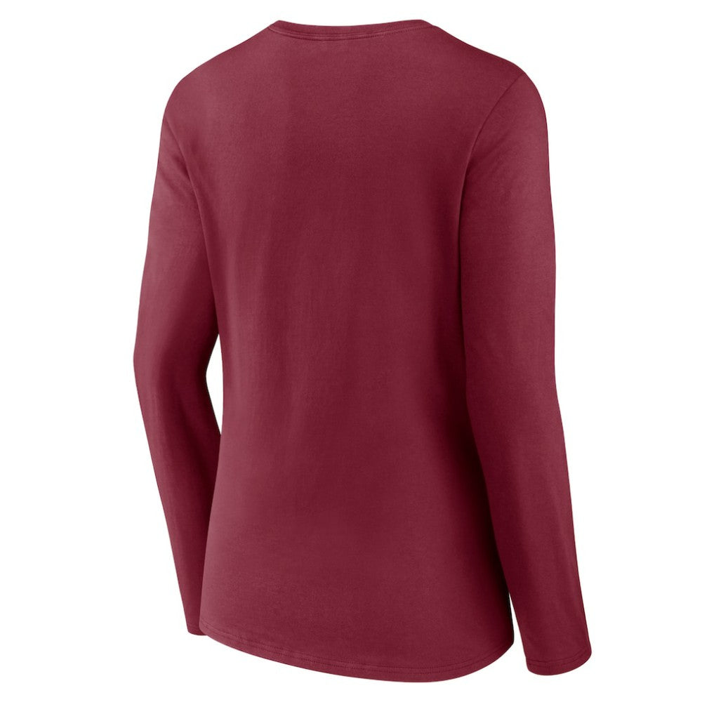NHL Colorado Avalanche Women's Team Logo Long Sleeve V-Neck T-Shirt