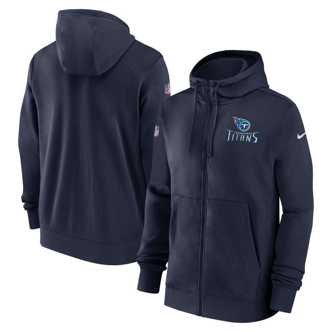2023/24 Sideline Club Full-Zip Hoodie - Tennessee Titans Hoodies