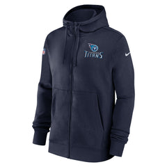 2023/24 Sideline Club Full-Zip Hoodie - Tennessee Titans Hoodies
