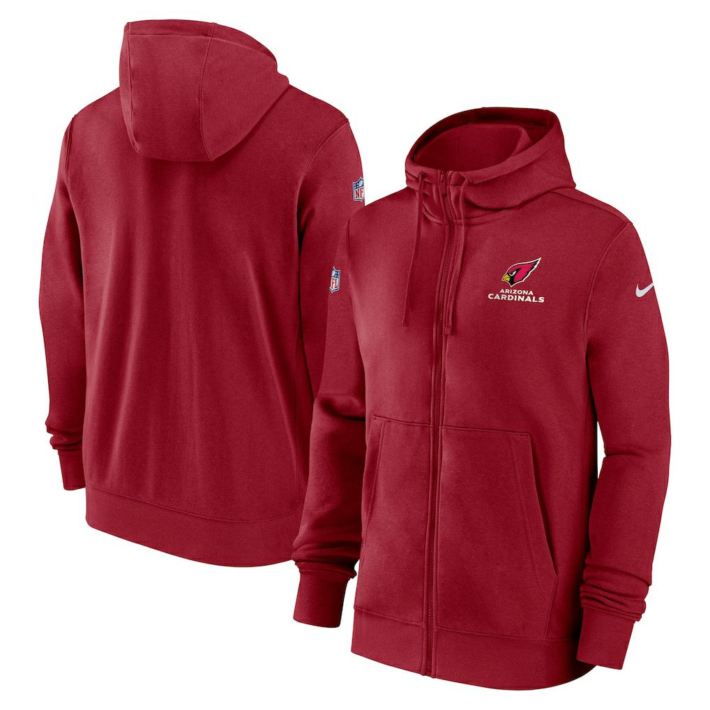 2023/24 Sideline Club Full-Zip Hoodie - Arizona Cardinals Hoodies