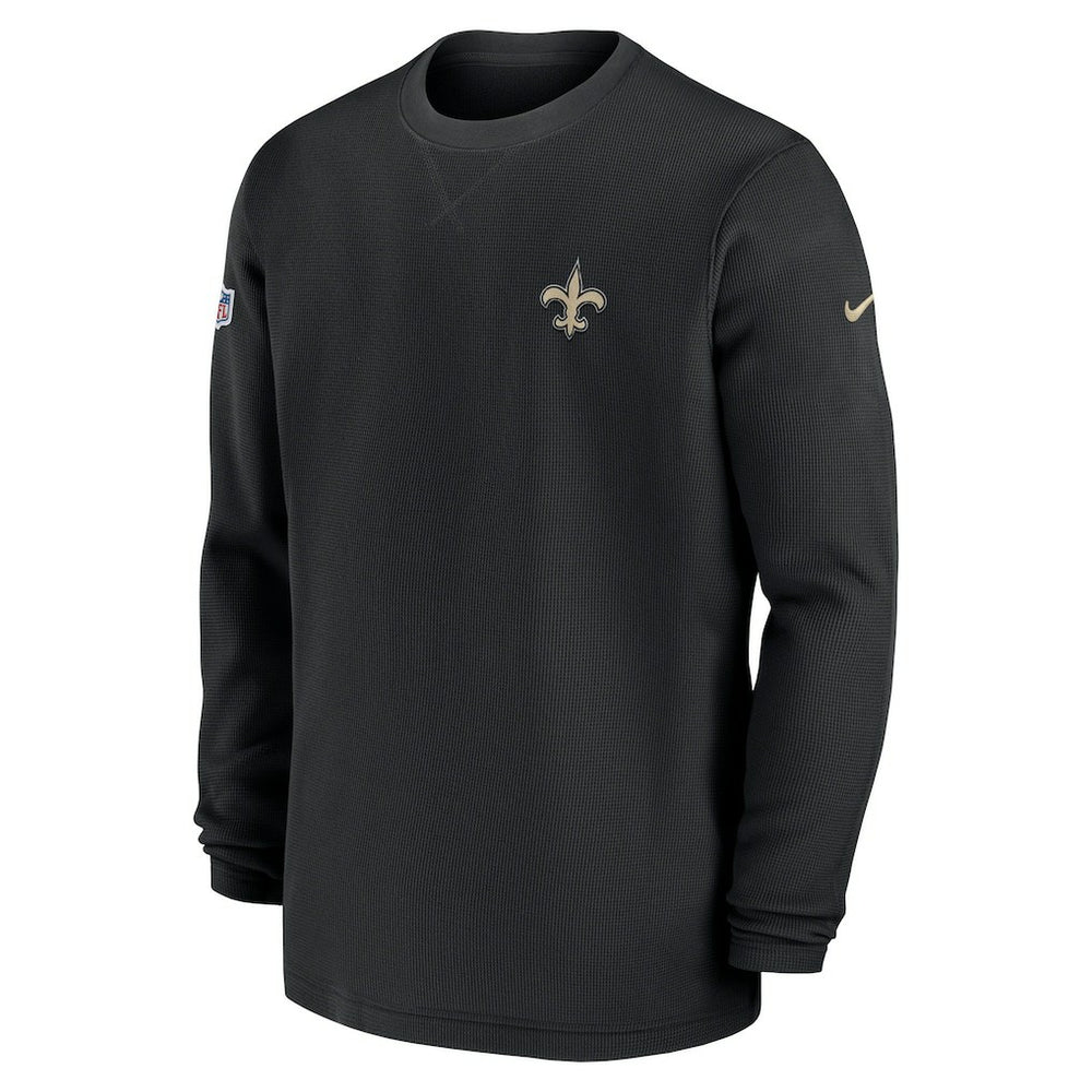 2023 Sideline Throwback Heavy Brushed Waffle Long Sleeve Top - New Orleans Saints Tops
