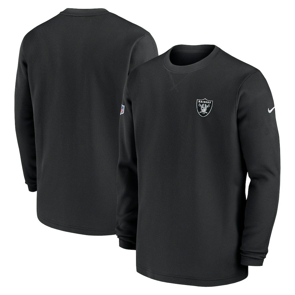 2023 Sideline Throwback Heavy Brushed Waffle Long Sleeve Top - Las Vegas Raiders Tops
