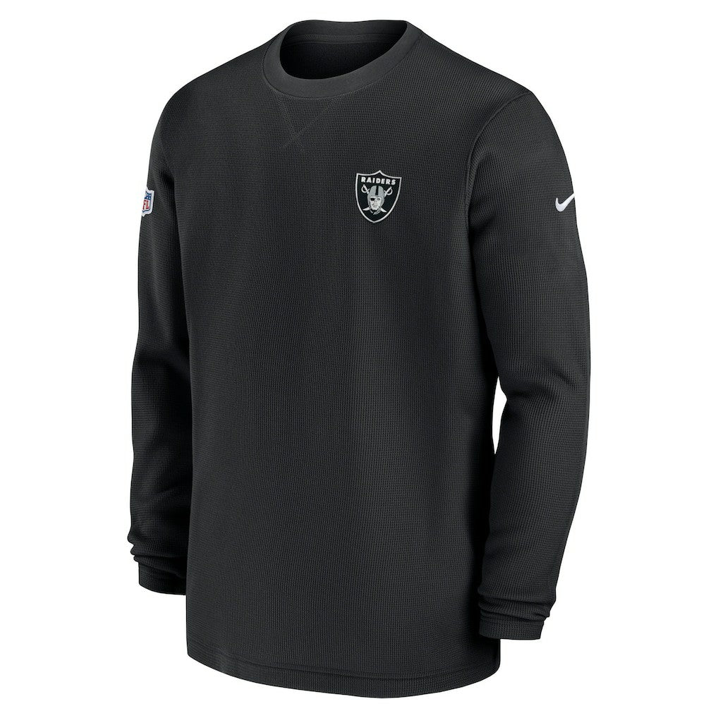 2023 Sideline Throwback Heavy Brushed Waffle Long Sleeve Top - Las Vegas Raiders Tops