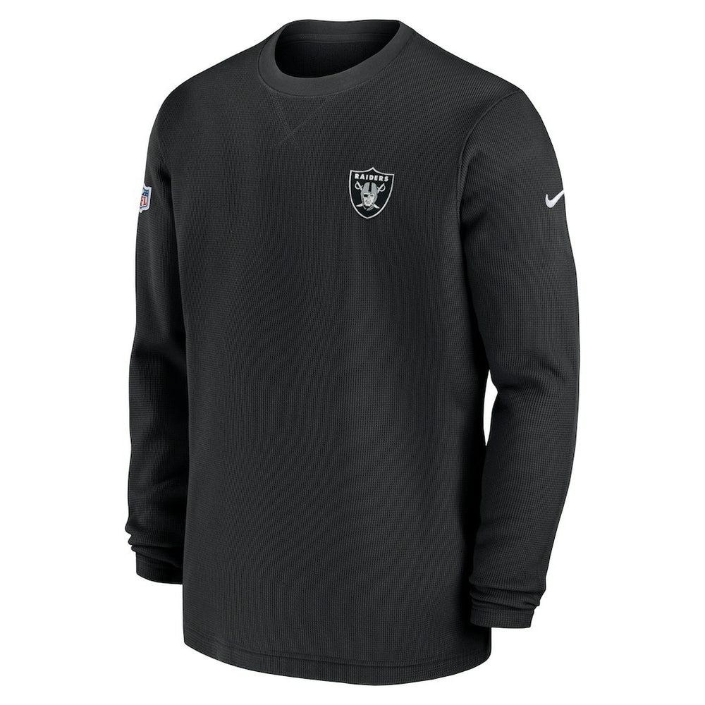2023 Sideline Throwback Heavy Brushed Waffle Long Sleeve Top - Las Vegas Raiders Tops