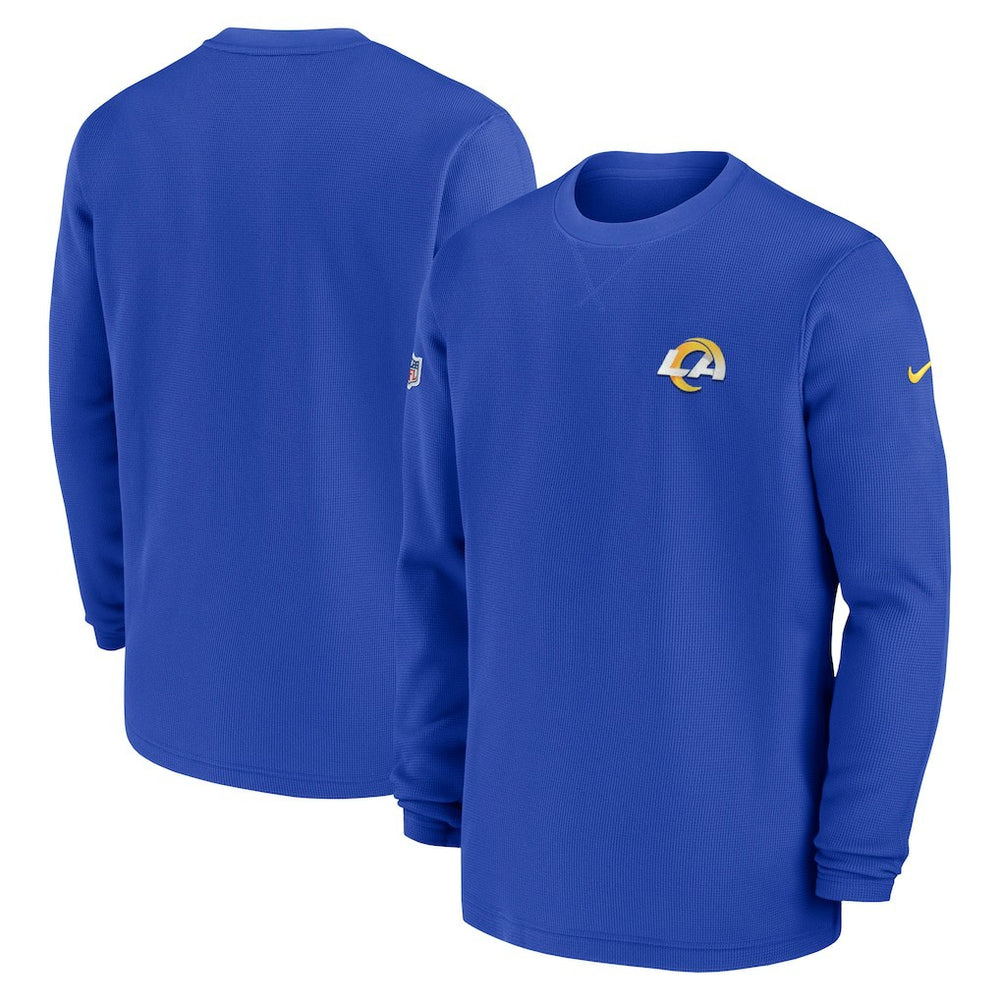 2023 Sideline Throwback Heavy Brushed Waffle Long Sleeve Top - Los Angeles Rams Tops