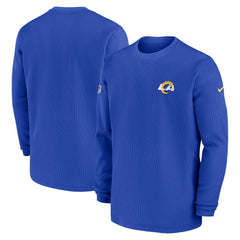 2023 Sideline Throwback Heavy Brushed Waffle Long Sleeve Top - Los Angeles Rams Tops