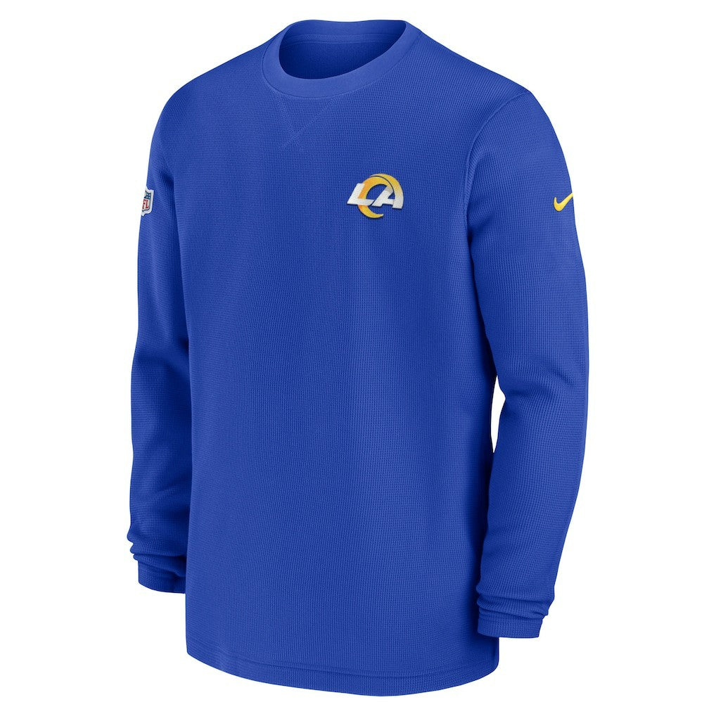 2023 Sideline Throwback Heavy Brushed Waffle Long Sleeve Top - Los Angeles Rams Tops