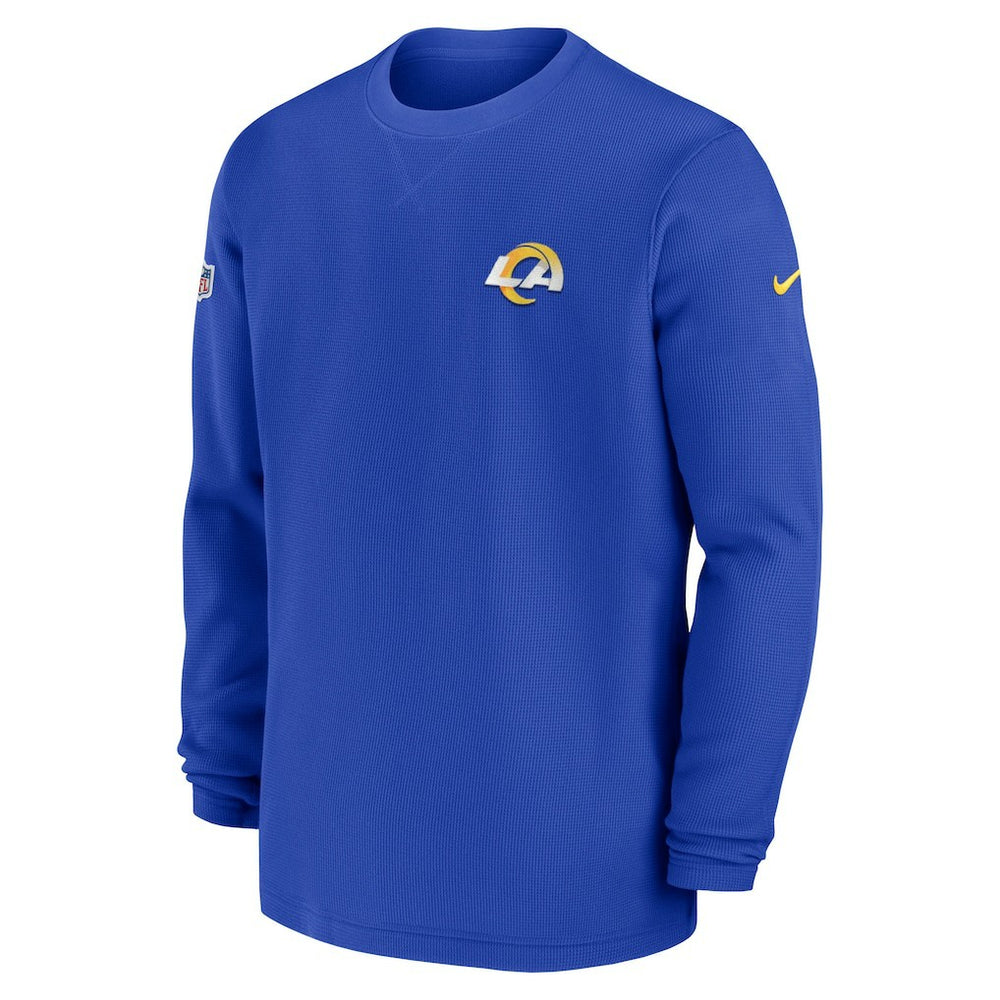 2023 Sideline Throwback Heavy Brushed Waffle Long Sleeve Top - Los Angeles Rams Tops