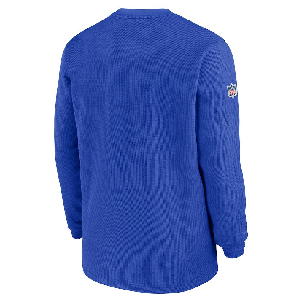 2023 Sideline Throwback Heavy Brushed Waffle Long Sleeve Top - Los Angeles Rams Tops